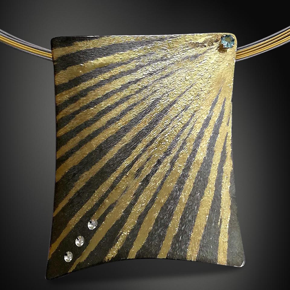 Rays necklace with pendant 2